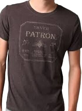 Patron Silver Collection T-shirt Burnout 100% Cotton Crew Neck Gray Medium
